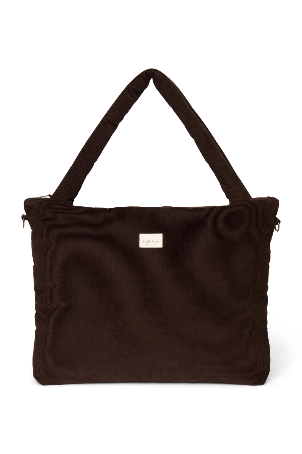 Rib Puffy Diaper Bag | Dark Brown