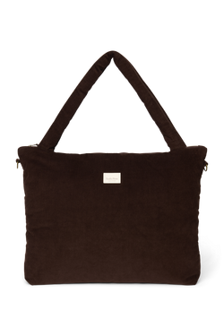 Rib Puffy Diaper Bag | Dark Brown