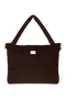 Rib Puffy Diaper Bag | Dark Brown