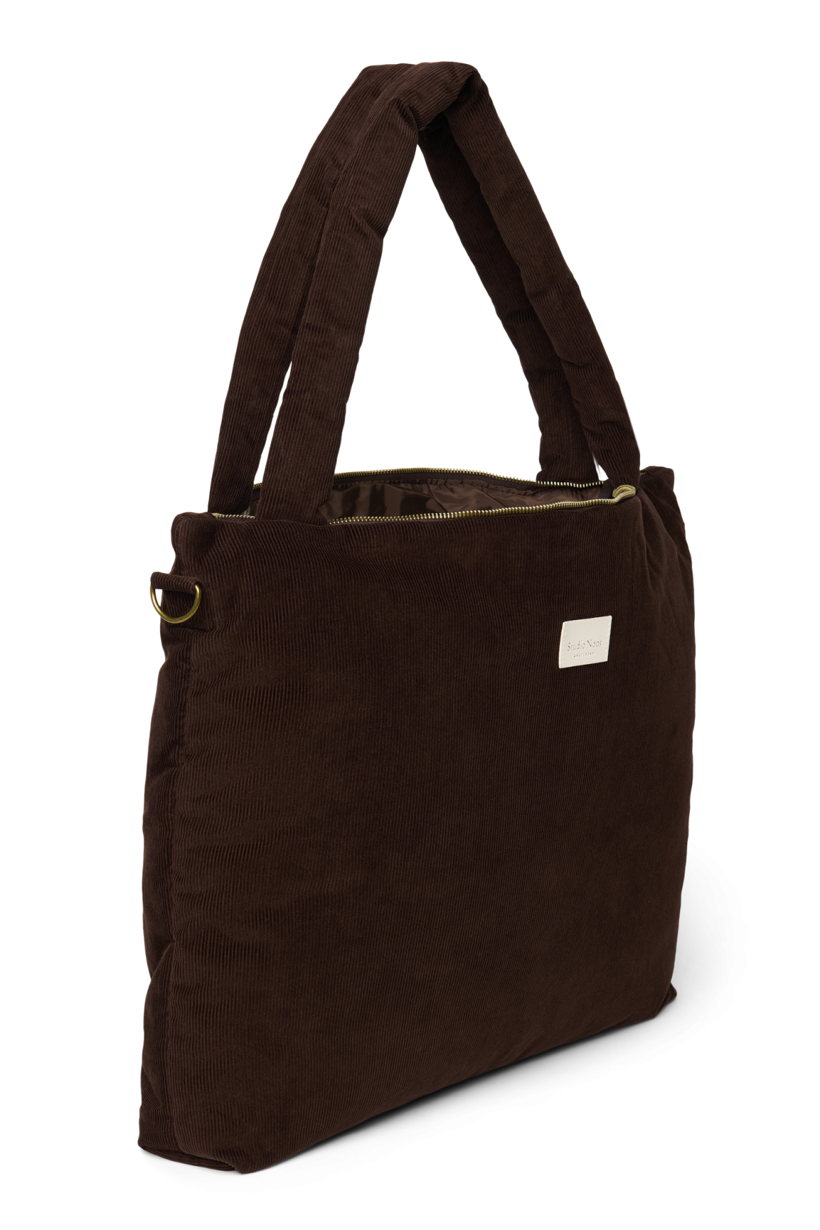 Rib Puffy Diaper Bag | Dark Brown