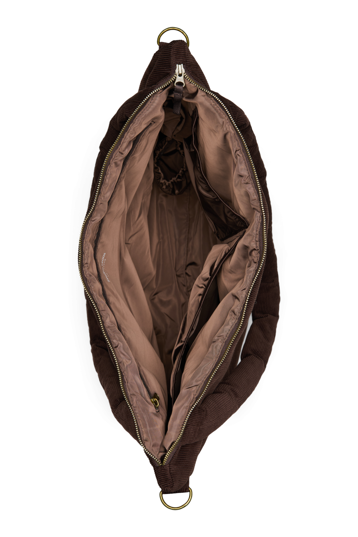 Rib Puffy Diaper Bag | Dark Brown