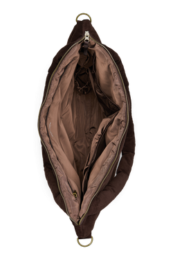 Rib Puffy Diaper Bag | Dark Brown