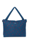 Denim Diaper Bag | Dark Blue Red Hearts