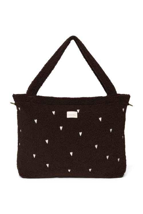 Teddy Diaper Bag | Chocolate Hearts