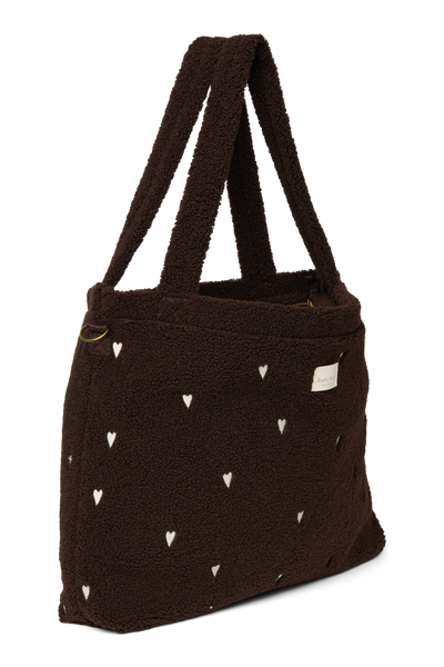 Teddy Diaper Bag | Chocolate Hearts