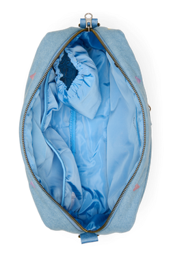 Denim Stroller Organizer | Light Blue Hearts