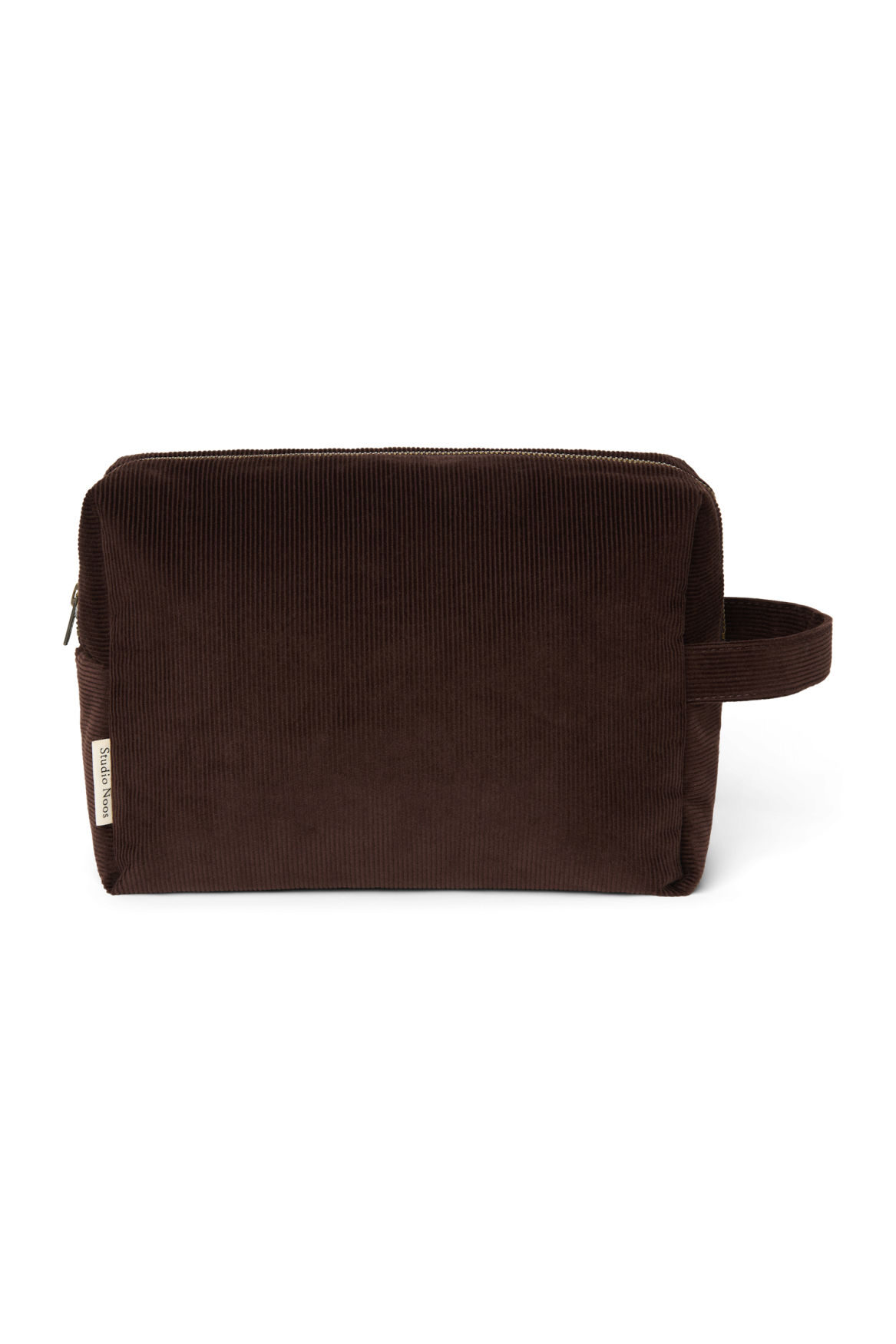 Rib Puffy Toiletry Bag | Dark Brown