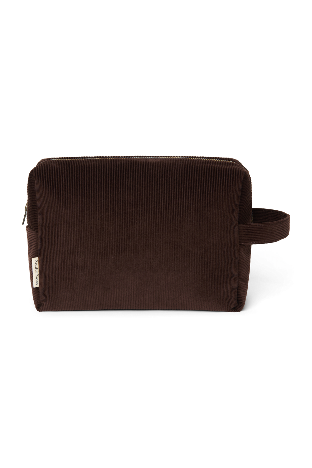 Rib Puffy Toiletry Bag | Dark Brown