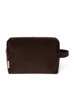 Rib Puffy Toiletry Bag | Dark Brown
