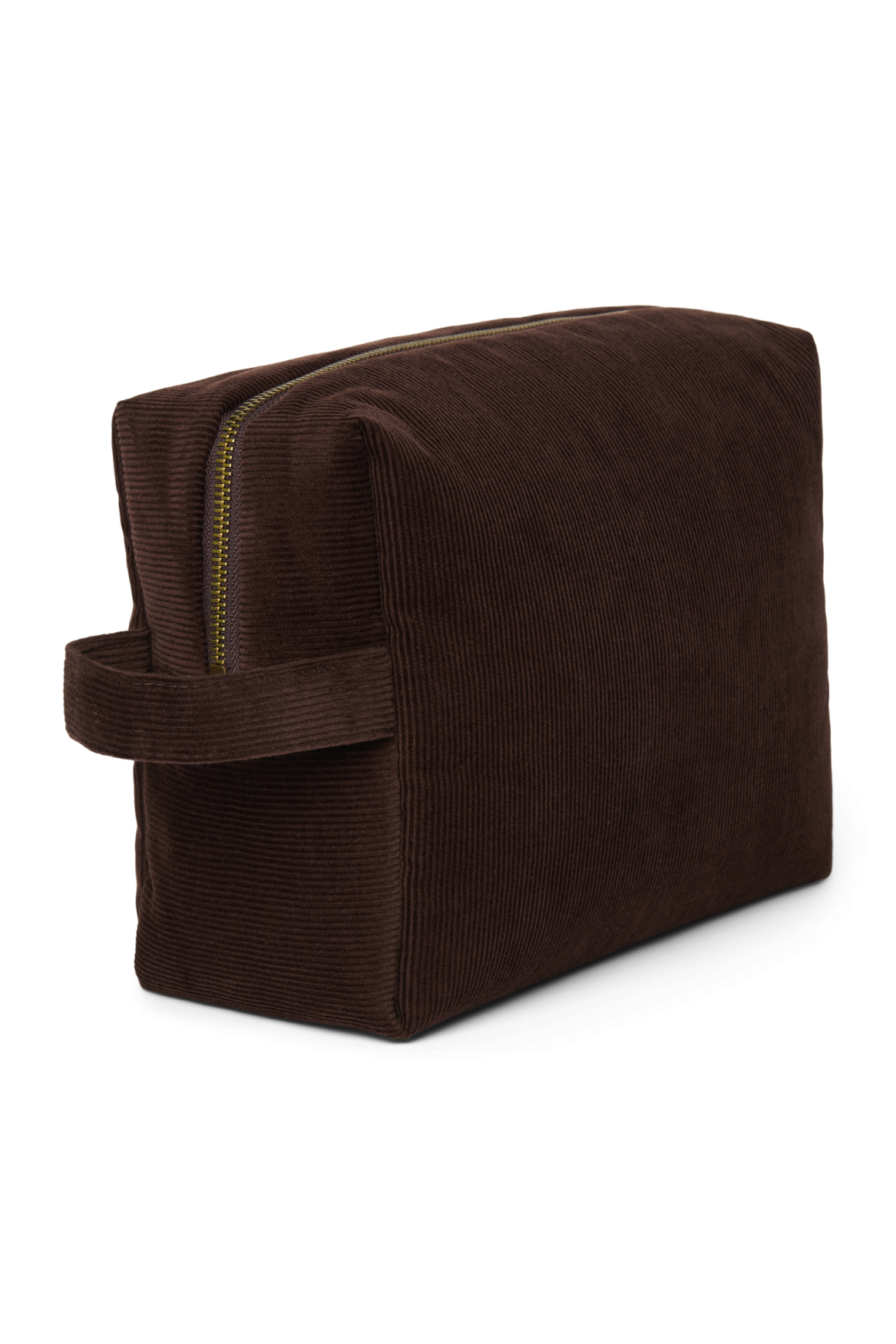 Rib Puffy Toiletry Bag | Dark Brown