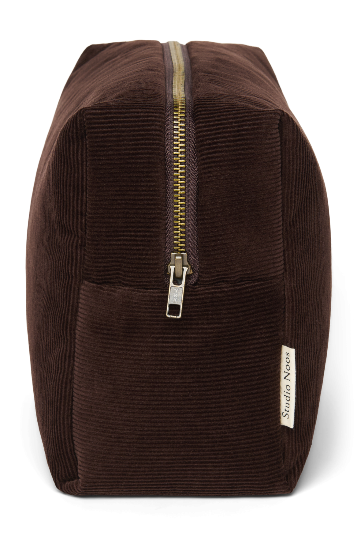 Rib Puffy Toiletry Bag | Dark Brown