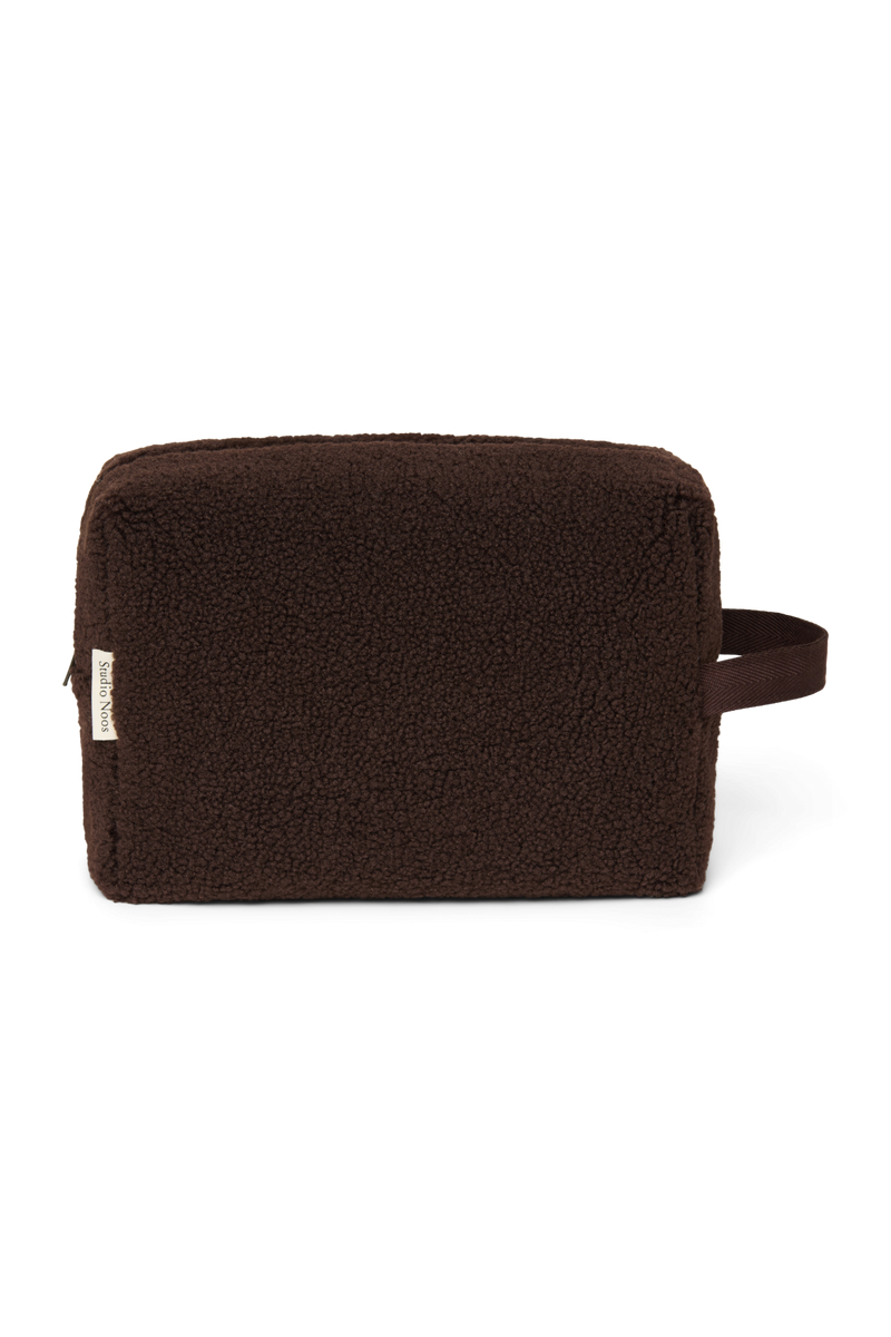 Teddy Toiletry Bag, Chocolate