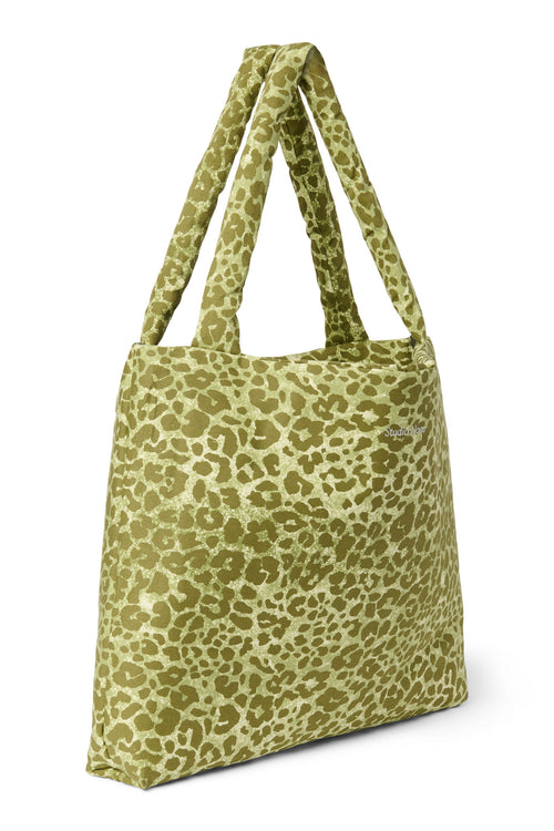 Cotton Mom Bag | Green Leopard
