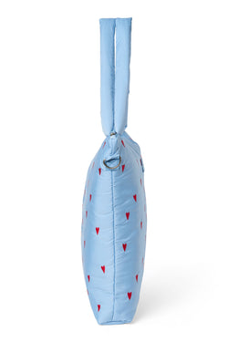 Lichtblauwe Hearts Puffy Luiertas 