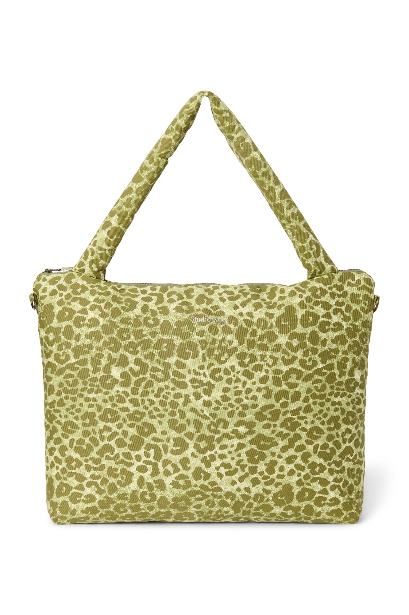 Cotton Diaper Bag | Green Leopard