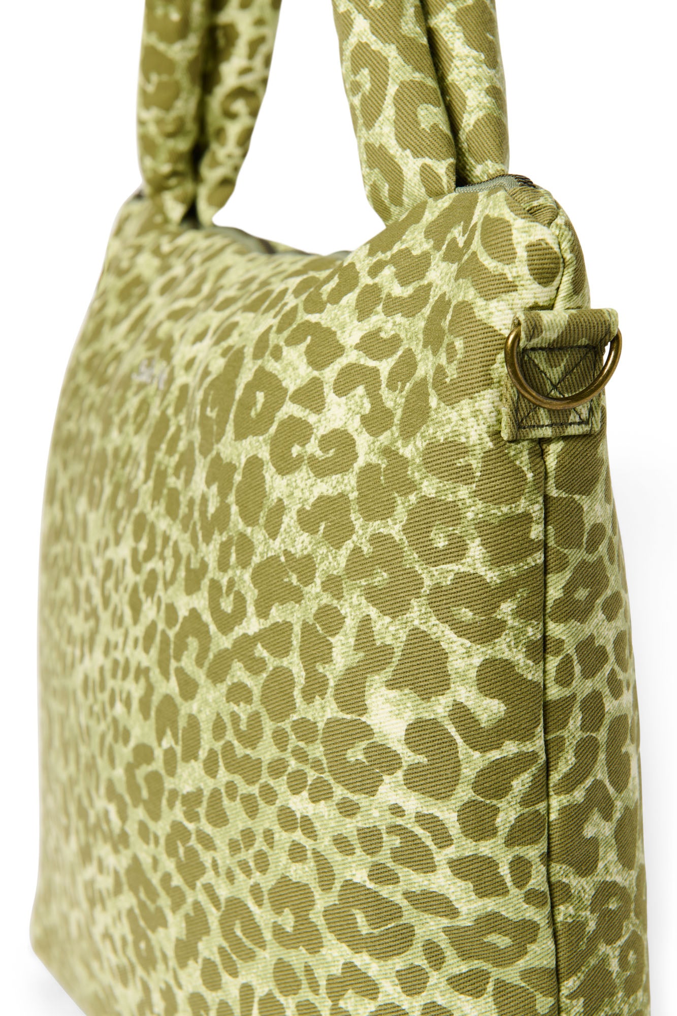 Cotton Diaper Bag | Green Leopard