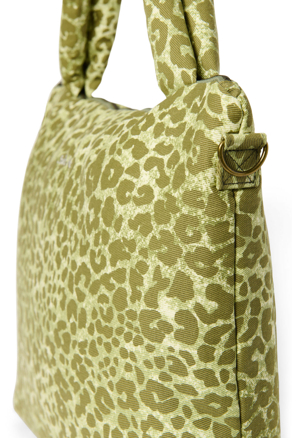 Cotton Diaper Bag | Green Leopard