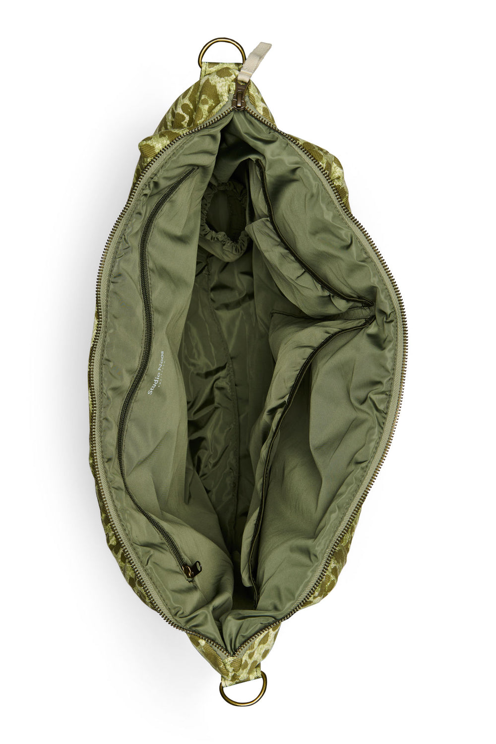 Cotton Diaper Bag | Green Leopard