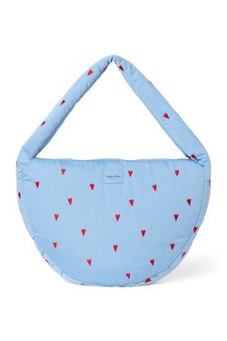  Lichtblauwe Hearts Puffy Crossbody Tas 