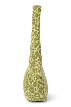 Cotton Mini Cross Body Bag | Green Leopard