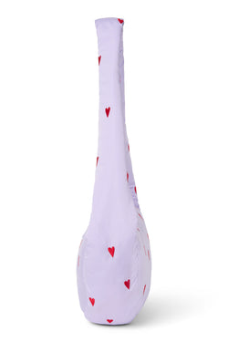 Paarse Hearts Puffy Mini Crossbody Tas 