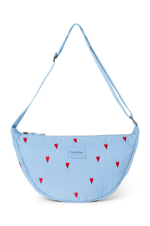 Lichtblauwe Hearts Puffy Adult Fannypack