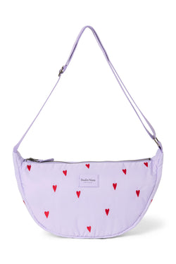 Paarse Hearts Puffy Adult Fanny Pack