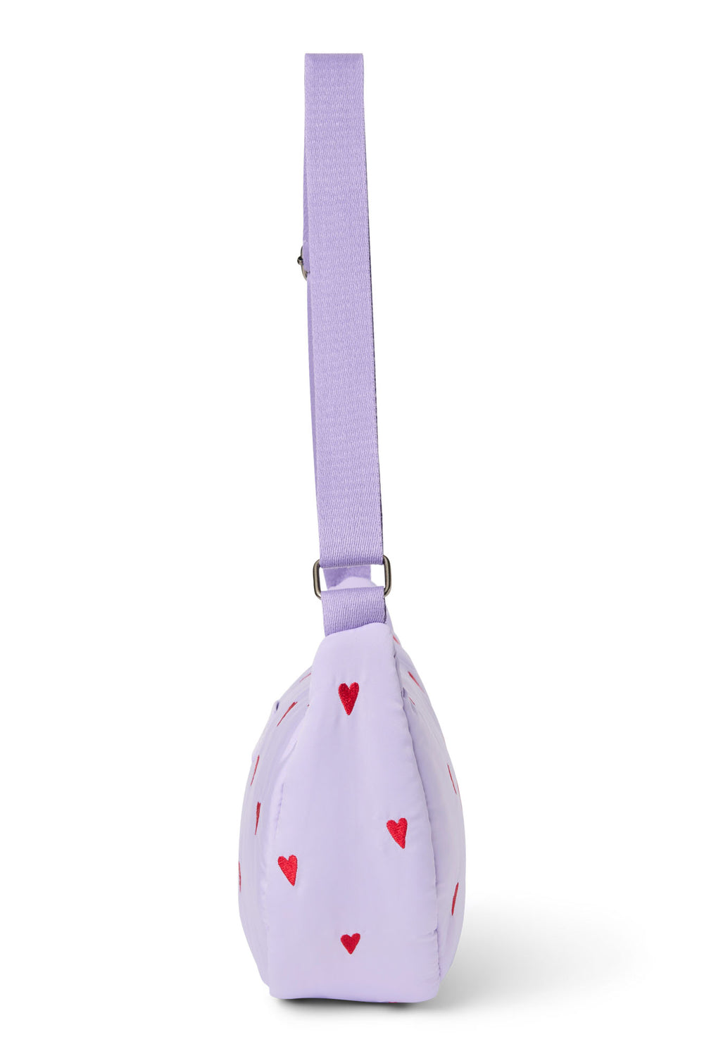 Paarse Hearts Puffy Adult Fanny Pack