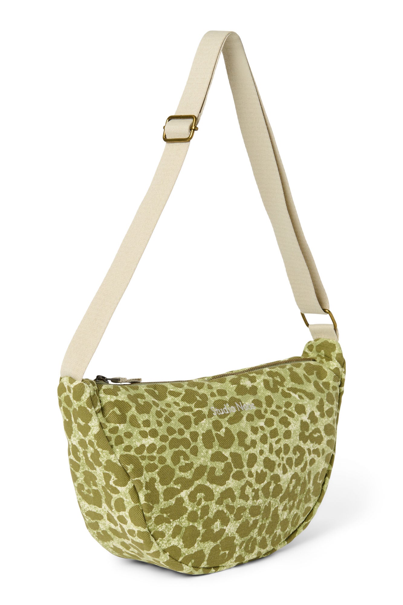 Cotton Adult Fanny Pack | Green Leopard