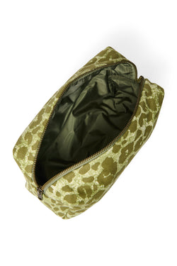 Cotton Pouch | Green Leopard