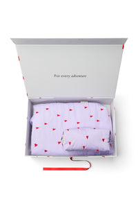  Lila Herzen Classic Puffy-Geschenkset 