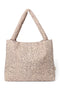 Puffy Mom Bag | Beige Leopard