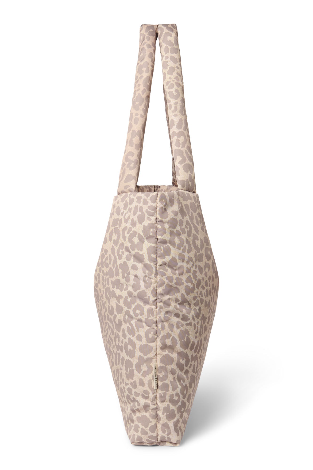 Puffy Mom Bag | Beige Leopard