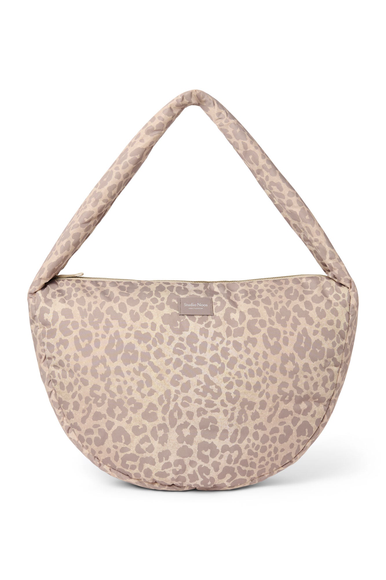Puffy-Umhängetasche | Beige Leopard