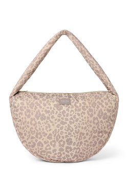 Puffy-Umhängetasche | Beige Leopard