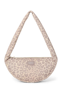  Beige Leopard Puffy Mini Cross Body Bag 