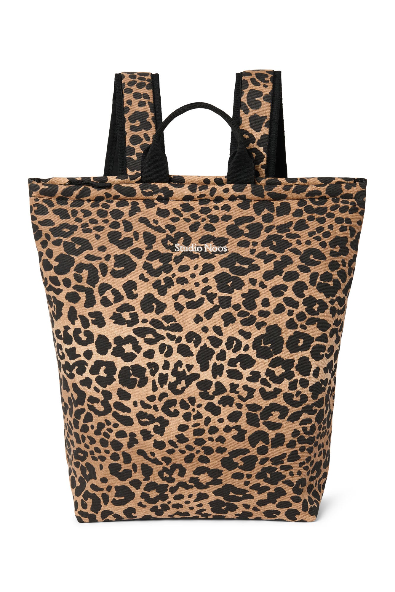 Cotton Adult Backpack | Brown Leopard
