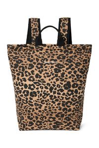 Brown Leopard Cotton Adult Backpack 