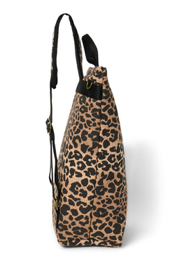 Cotton Adult Backpack | Brown Leopard