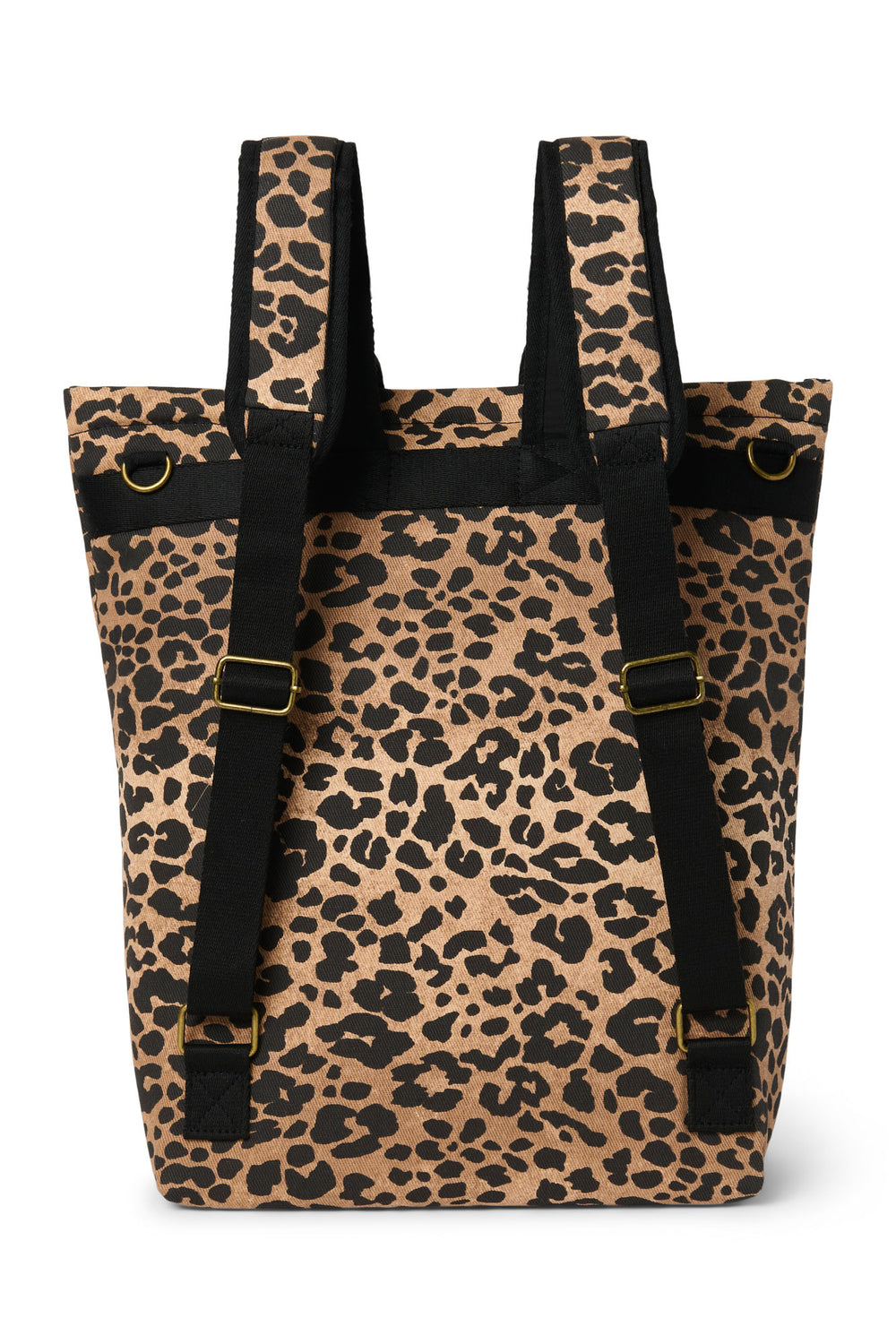 Cotton Adult Backpack | Brown Leopard