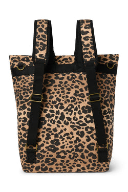 Cotton Adult Backpack | Brown Leopard