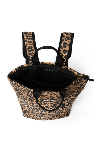 Cotton Adult Backpack | Brown Leopard