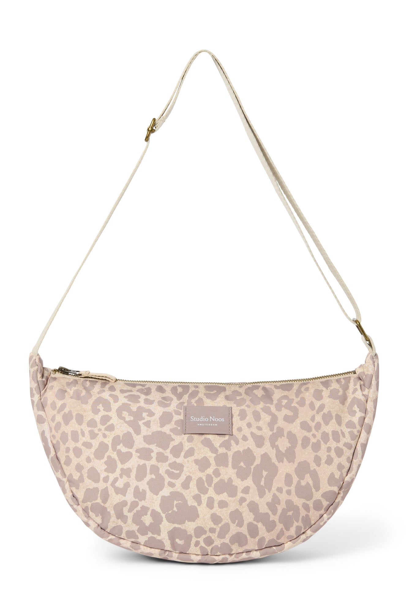 Puffy Adult Fanny Pack | Beige Leopard