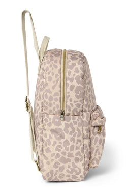Puffy Midi Backpack | Beige Leopard