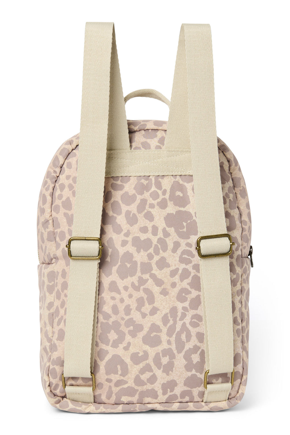 Puffy Midi Backpack | Beige Leopard