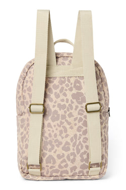 Puffy Midi Backpack | Beige Leopard