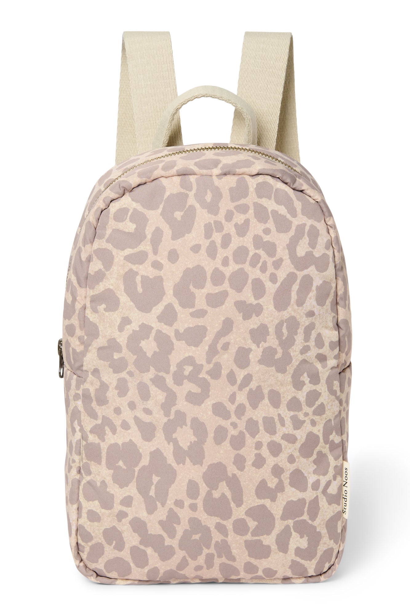 Puffy Mini Backpack | Beige Leopard