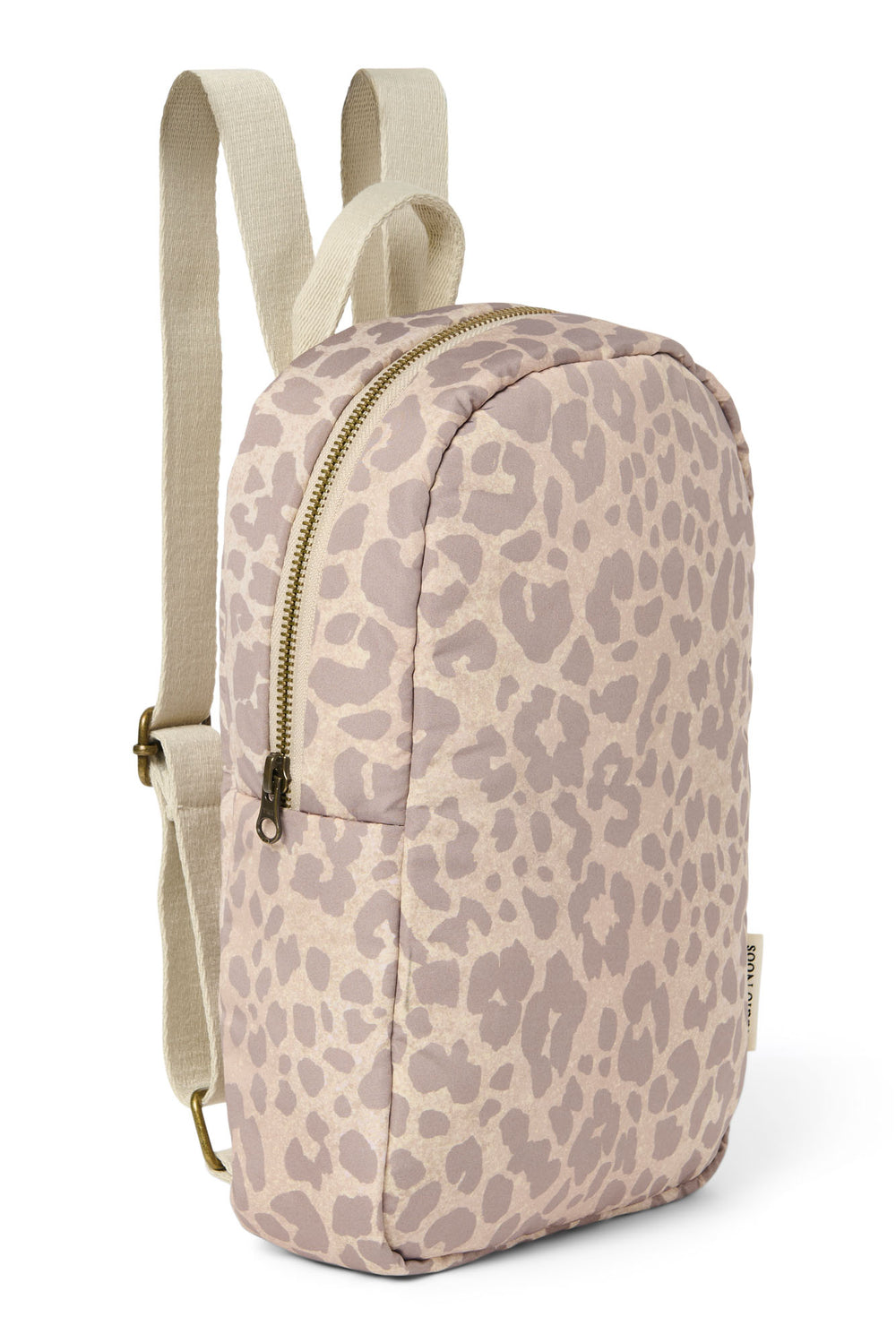 Puffy Mini Backpack | Beige Leopard