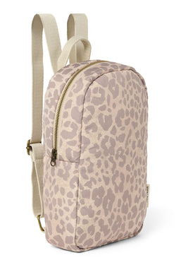 Puffy Mini Backpack | Beige Leopard