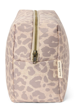 Puffy Toilettas | Beige Leopard